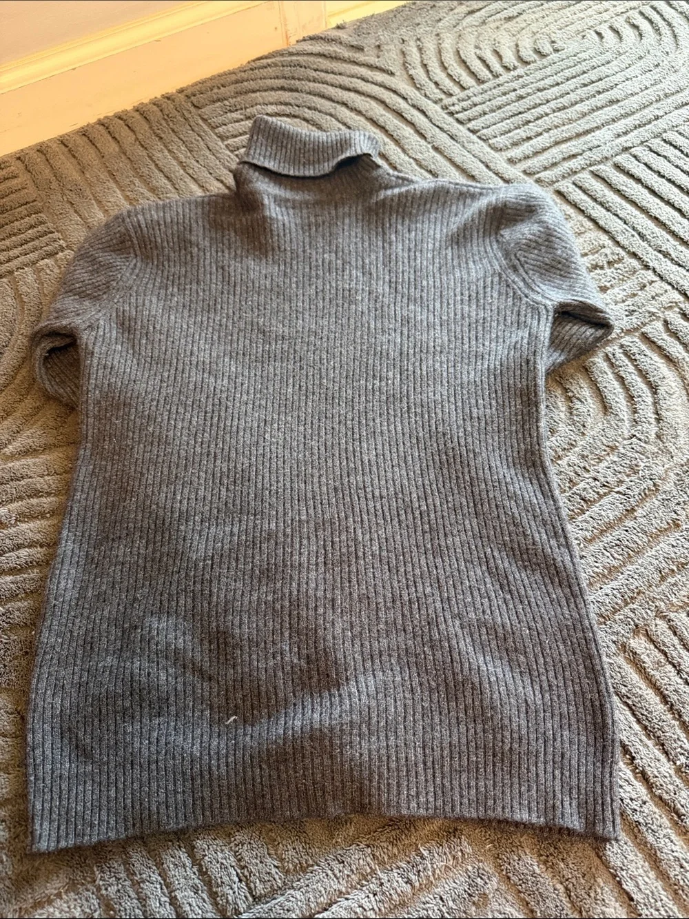 J. Crew Gray Ribbed Turtleneck Sweater